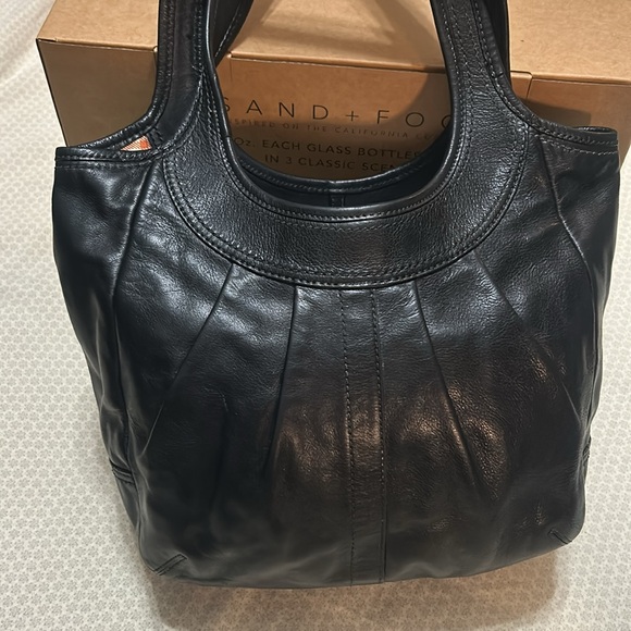 Coach Handbags - Coach Ergo Black Pleated Leather Tattersall Tote Bag Purse Satchel